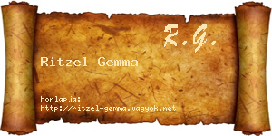 Ritzel Gemma névjegykártya
